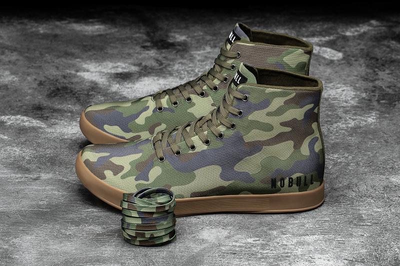 Camo Nobull High-Top Forest Camo Canvas Men's Trainers | CA A1365H